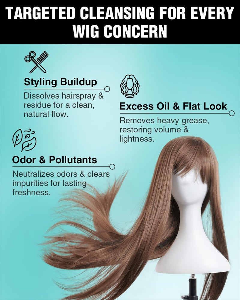 EJW Wig Shampoo for Synthetic & Human Hair – Gently Cleanses & Color-Safe – Keratin & Jojoba Oil – Anti-Frizz, Smoothing & Moisturizing – 8.45 fl. oz - Image 3